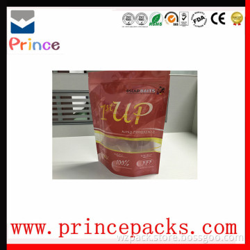 Customzied High quality plastic fishing bait bag with zipper